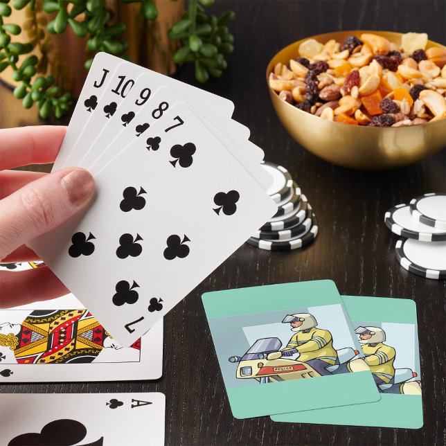 Police Motorcycle Officer Law Enforcement Playing Cards (Creator Uploaded)