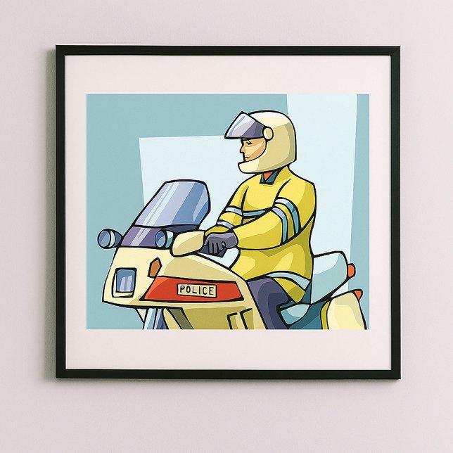 Police Motorcycle Officer Law Enforcement Poster (Creator Uploaded)
