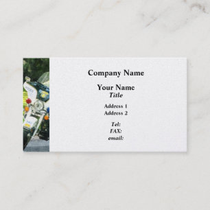 Police Motorcycle - Platinum Finish Business Card
