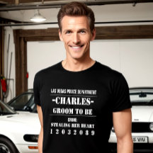 Police mug shot groom parody