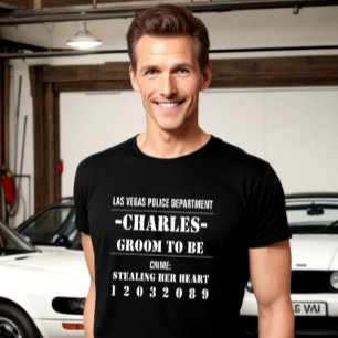 Police mug shot groom parody  T-Shirt