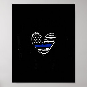 Police mum like a normal mum police officer heart poster
