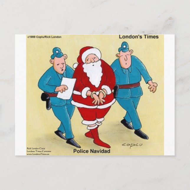 Police Navidad Funny Christmas Santa Gifts & Cards (Front)