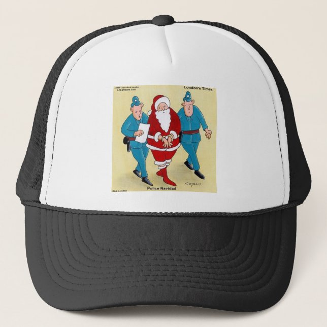 Police Navidad: Santa's Been Very Bad Trucker Hat (Front)