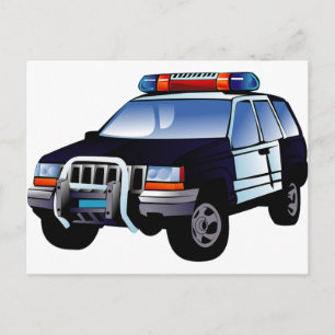 Police Office Design Car Digital Art Destiny Postcard