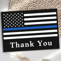 Police Officer Appreciation Thin Blue Line Flag