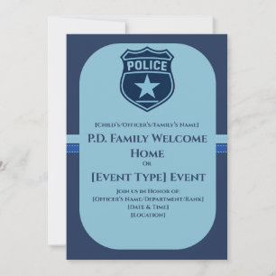 Police Officer Baby Shower Invitation