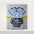 Police Officer Baby Shower Photo Backdrop