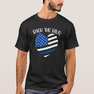 Police Officer Back The Blue Police Supporter T-Shirt