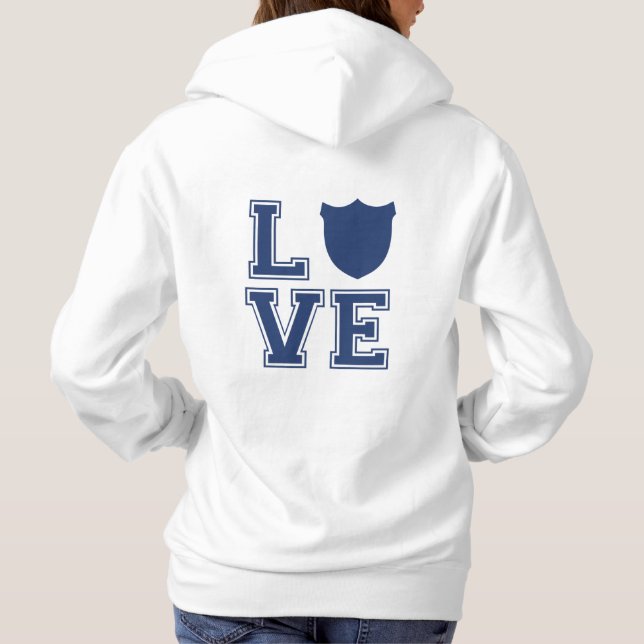 Police Officer Badge - L O V E Hoodie (Back)