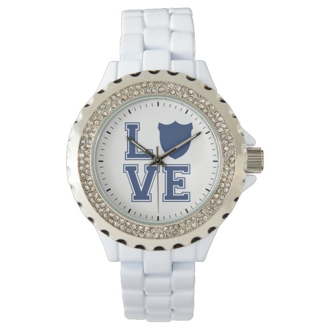 Police Officer Badge - L O V E Watch (Front)