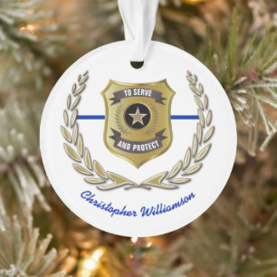 Police Officer Badge Personalised Ornament