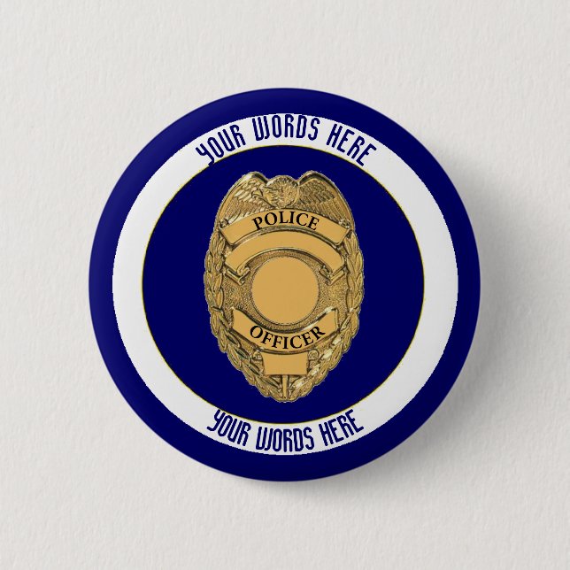 Police Officer Badge Shield Custom (Front)