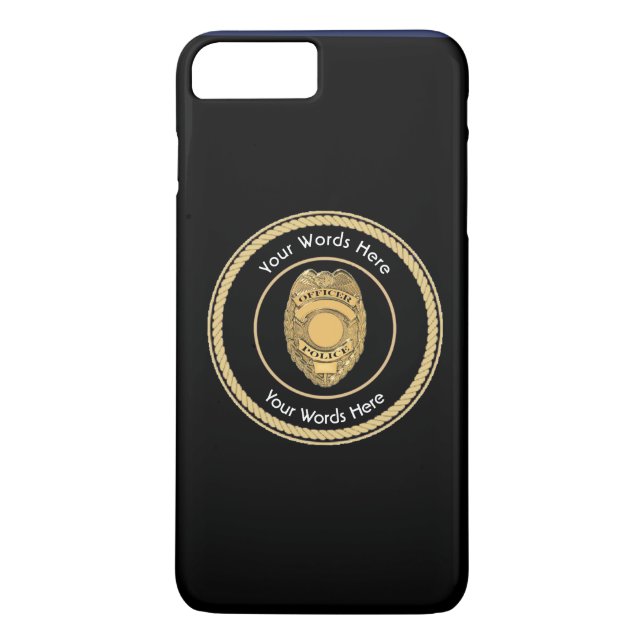Police Officer Badge Universal Case-Mate iPhone Case (Back)