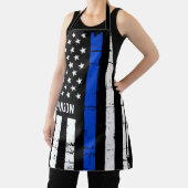 Police Officer BBQ Personalised Thin Blue Line Apron (Insitu)