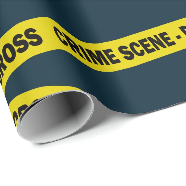 Police Officer Birthday or Retirement Office Humou Wrapping Paper (Roll Corner)