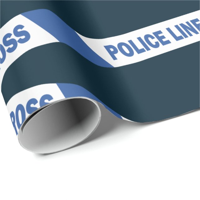 Police Officer Birthday Retirement Office Joke Wrapping Paper (Roll Corner)