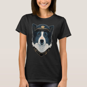 Police Officer Border Collie Cop dog Police Border T-Shirt