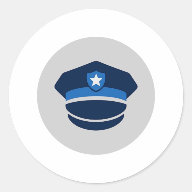 Police Officer Cap Sticker (Front)