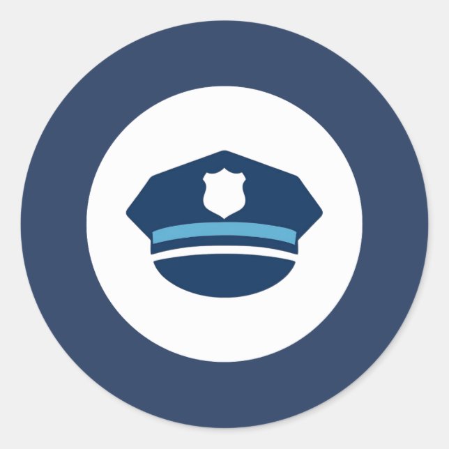 Police Officer Cap Sticker (Front)