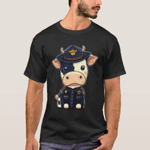 Police Officer Cattle Cop On Police Cow T-Shirt