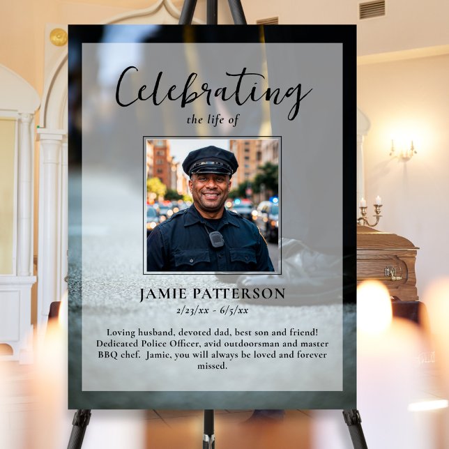 Police Officer Celebration of Life Photo, Funeral Poster (Creator Uploaded)