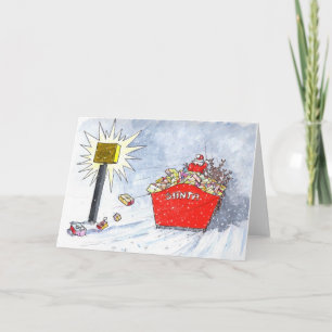 Police Officer Christmas Card "Speeding Santa"