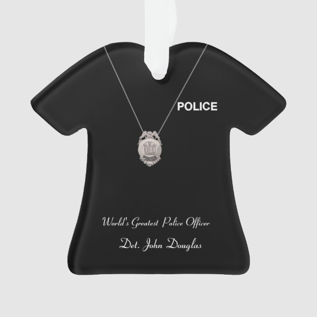 Police Officer Christmas Ornament (Front)