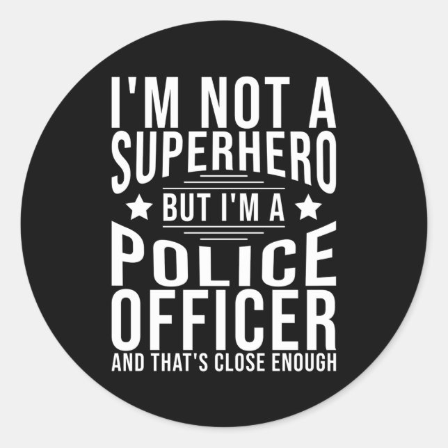 Police Officer Classic Round Sticker (Front)
