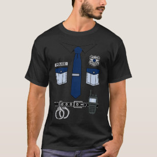 Police Officer Costume for Kids & Adults Easy Hall T-Shirt