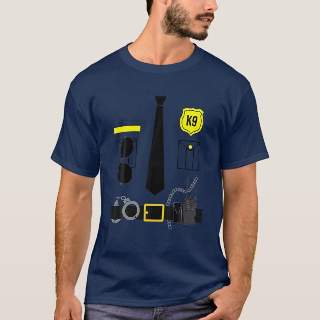 Police Officer Costume K9 Unit Dog Canine Uniform T-Shirt (Front)