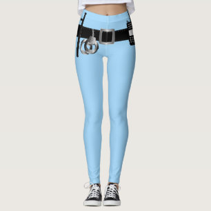 Police Officer Costume Leggings
