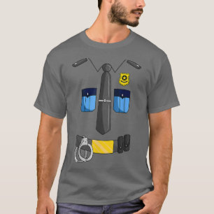 Police Officer Costume Policeman Cop Sheriff Hallo T-Shirt