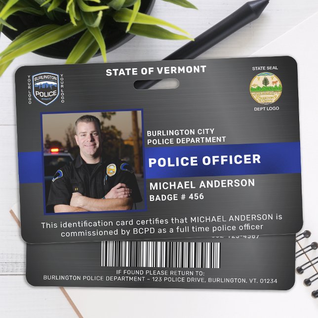 Police Officer Custom Law Enforcement Photo ID Badge (Creator Uploaded)