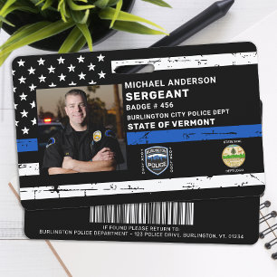 Police Officer Custom Photo Law Enforcement ID Badge