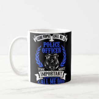 Police Officer Dad Shield Badge Coffee Mug