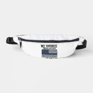 Police Officer Dad Thin Blue Line Vintage Vector D Bum Bags