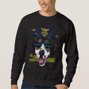 Police Officer Dalmatian PD Cop Crime Scene K9 Pet Sweatshirt