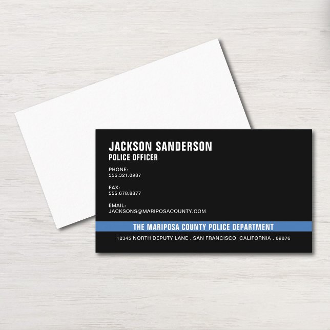 Police Officer Department Law Enforcement Business Card (Police Officer Department Law Enforcement Business Card)