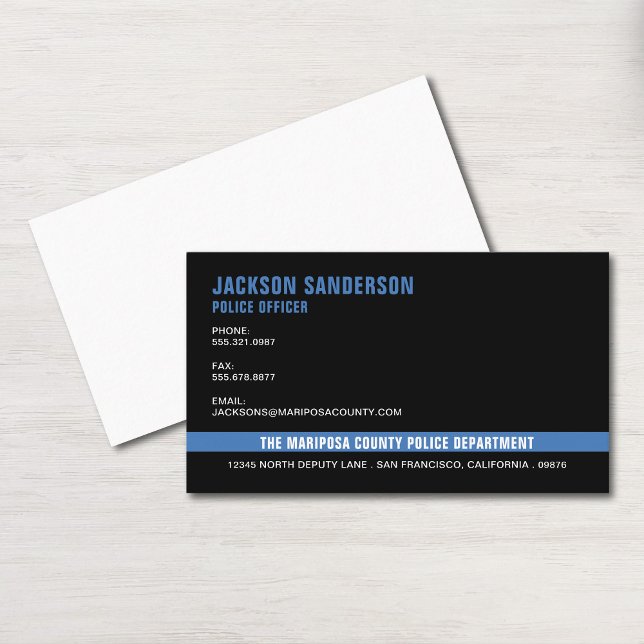 Police Officer Department Law Enforcement Employee Business Card (Police Officer Department Law Enforcement Employee Business Card)