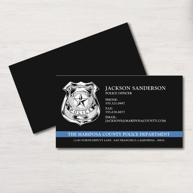 Police Officer Department Law Enforcement Logo Business Card (Police Officer Department Law Enforcement Logo Business Card)
