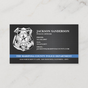 Police Officer Department Law Enforcement Logo Business Card