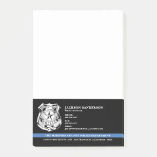 Police Officer Department Law Enforcement Logo Post-it Notes