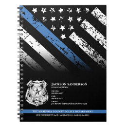 Police Officer Department Logo Law Enforcement Notebook