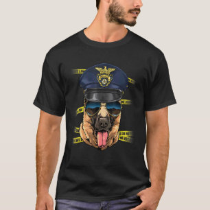 Police Officer German Shepherd PD Cop Crime Scene T-Shirt