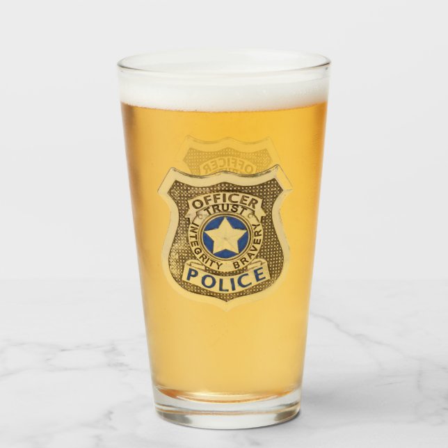 Police Officer Glass (Front Filled)