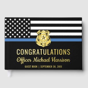 Police Officer Graduation Law Enforcement Academy Guest Book