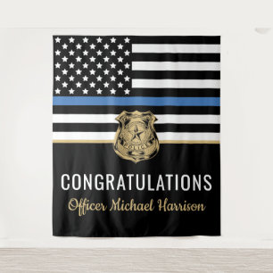 Police Officer Graduation Law Enforcement Tapestry