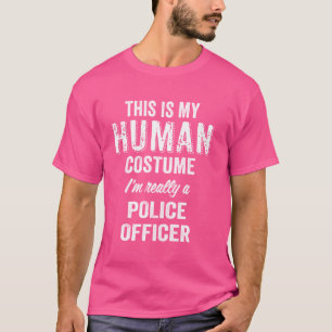 Police Officer Human Costume Funny T-Shirt