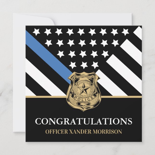 Police Officer Law Enforcement Academy Graduation Card (Front)